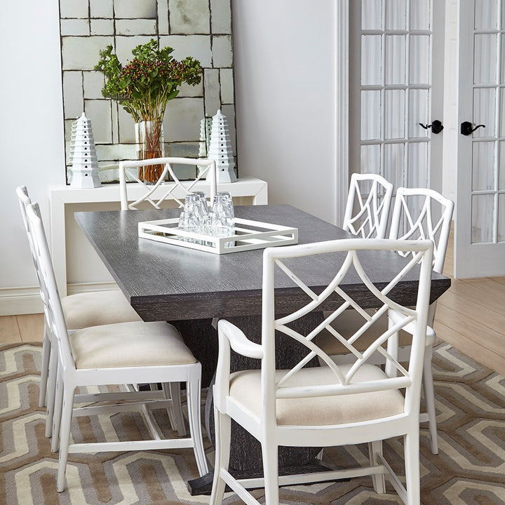 Evelyn Armchair Distressed Eggshell White