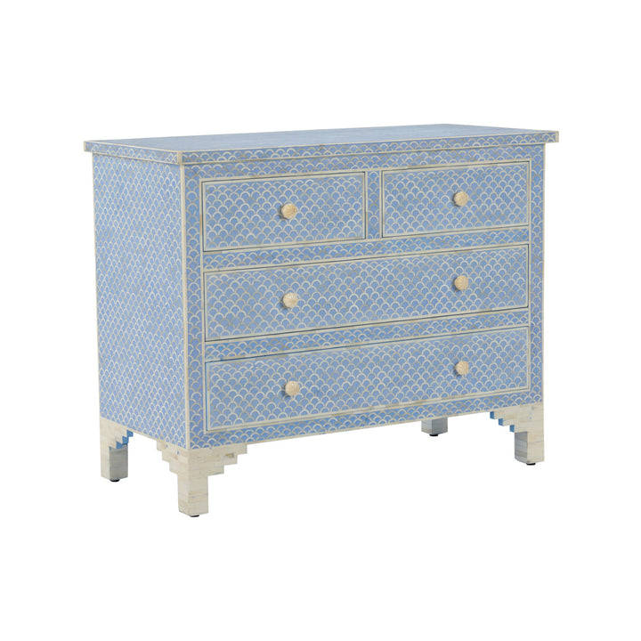 Milford Chest - White &amp; Blue