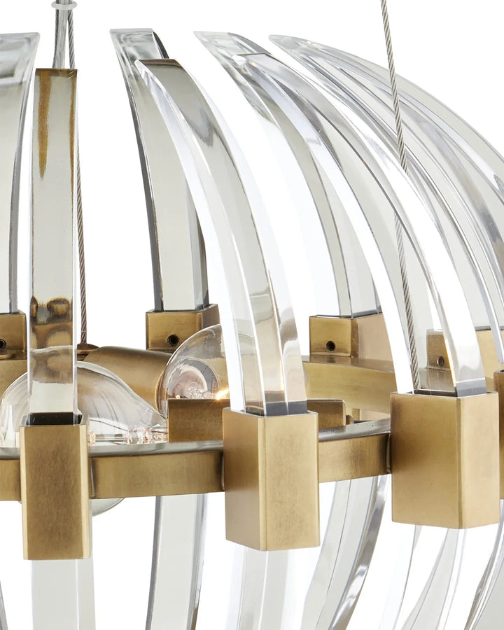Coquette Small Brass Chandelier
