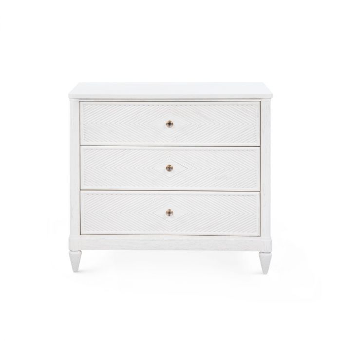 Felicity 3-Drawer End Table - Glazed Whisper White