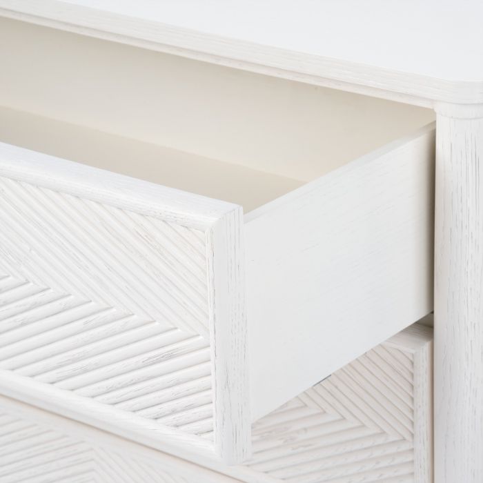 Felicity 3-Drawer End Table - Glazed Whisper White