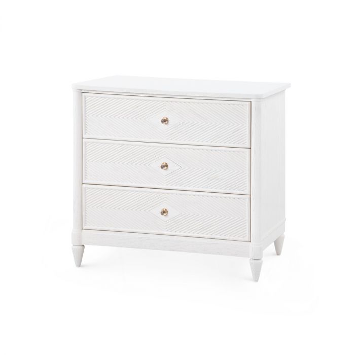 Felicity 3-Drawer End Table - Glazed Whisper White