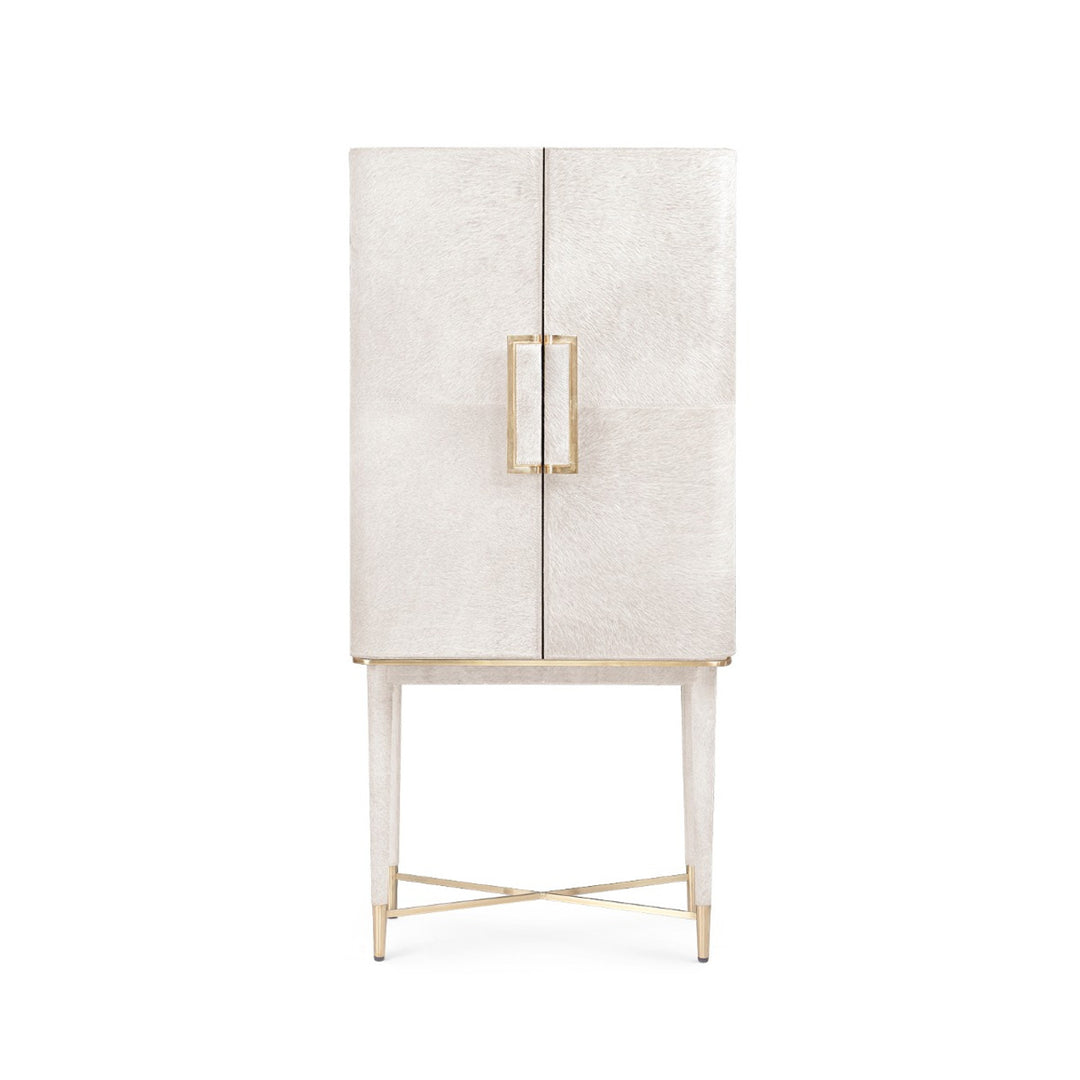 Florian Tall Bar Cabinet - Snow