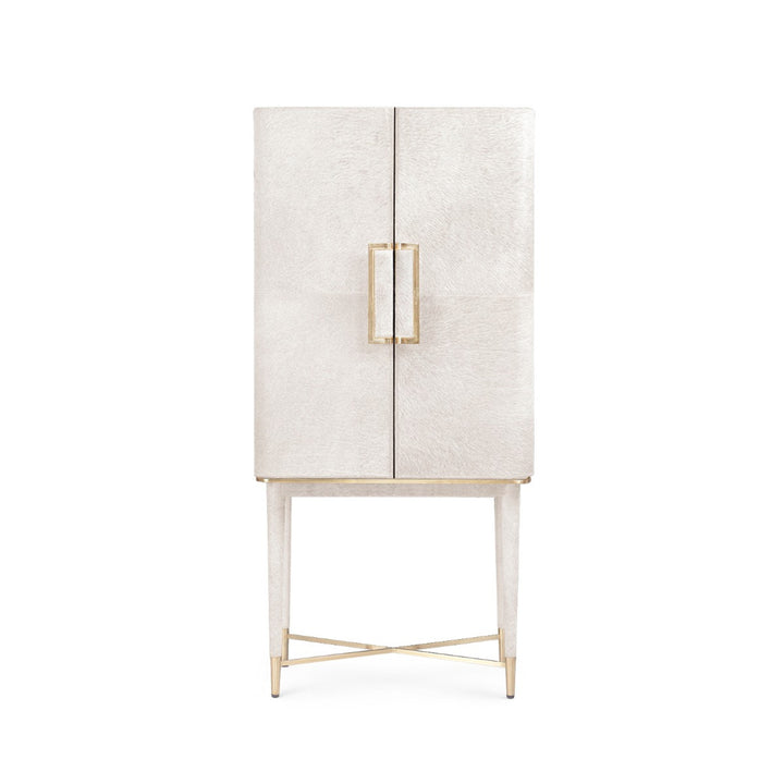 Florian Tall Bar Cabinet - Snow