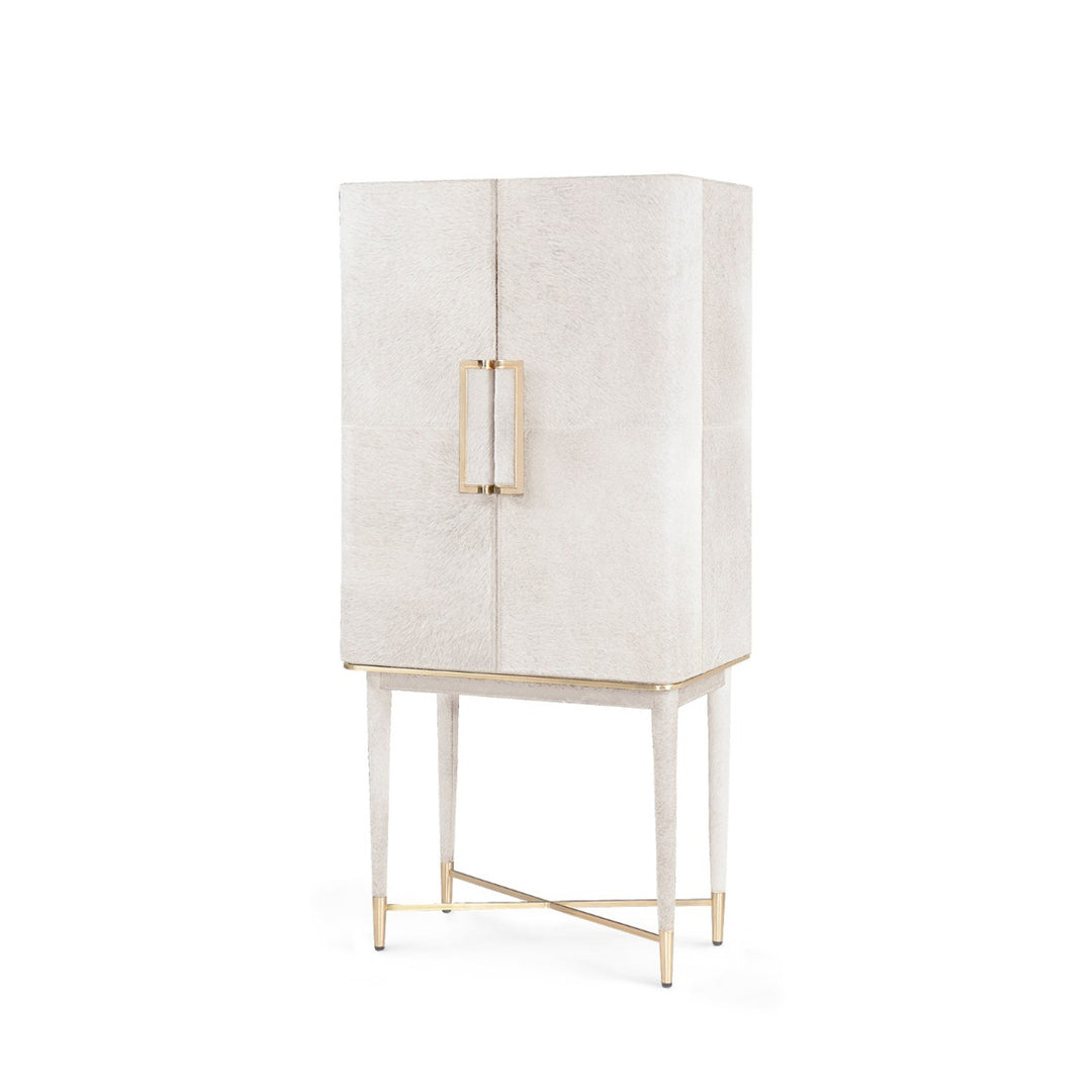 Florian Tall Bar Cabinet - Snow