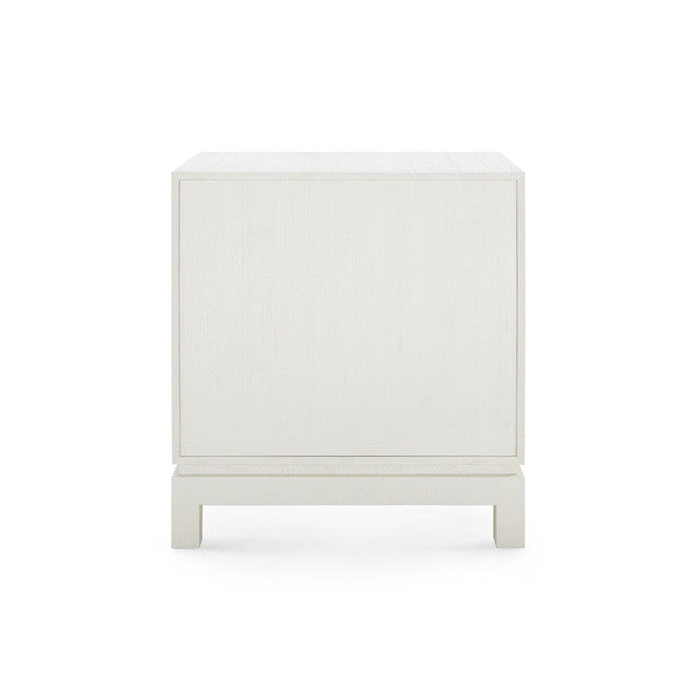Florence 2-Drawer Side Table Sand White
