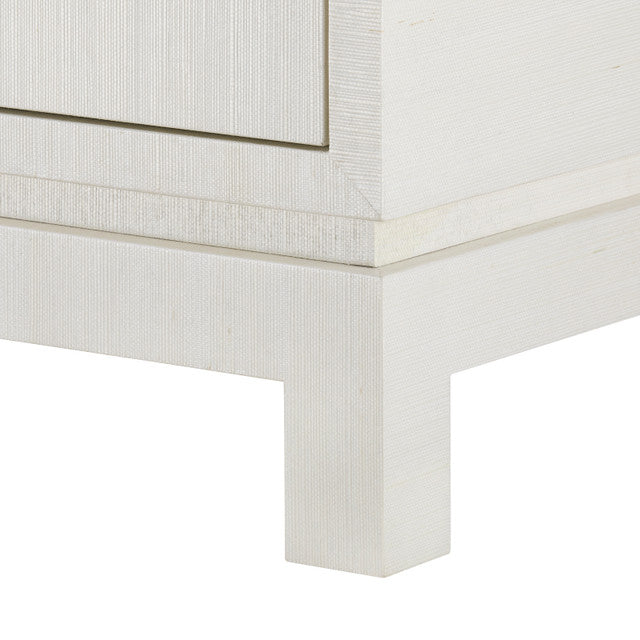 Florence 2-Drawer Side Table Sand White