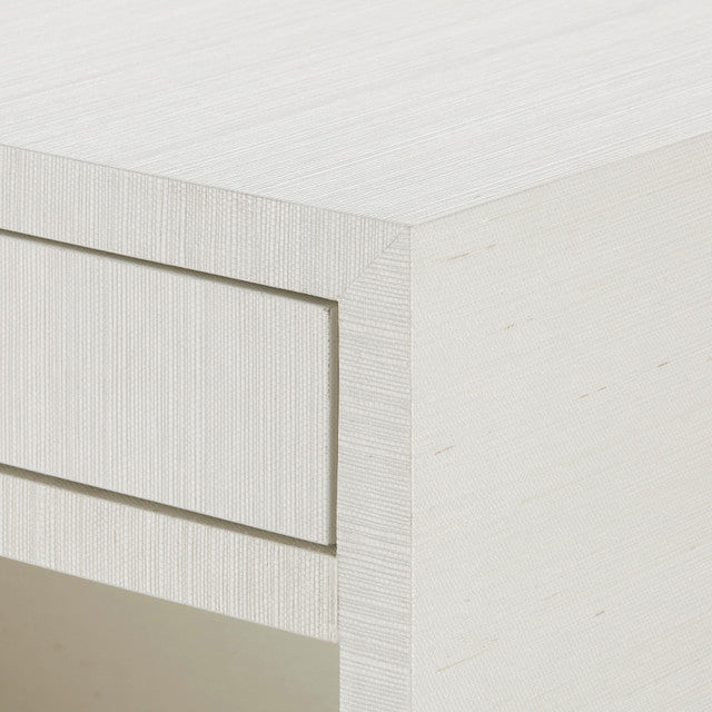 Florence 2-Drawer Side Table Sand White