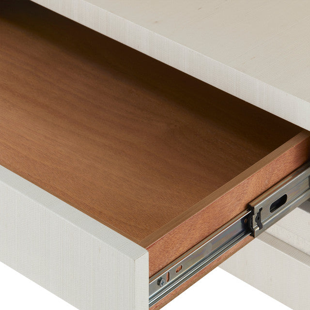 Florence 2-Drawer Side Table Sand White
