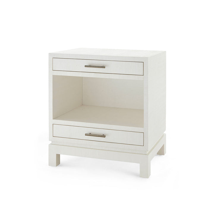 Florence 2-Drawer Side Table Sand White