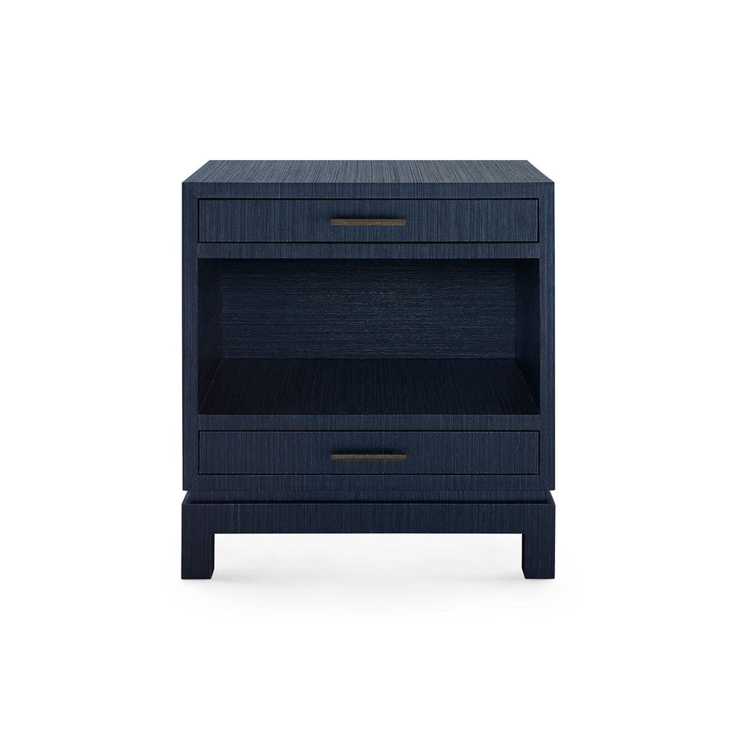 Florence 2-Drawer Side Table Selvage Blue