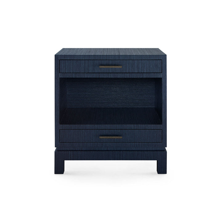 Florence 2-Drawer Side Table Selvage Blue