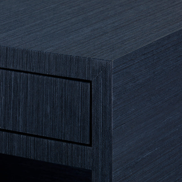 Florence 2-Drawer Side Table Selvage Blue