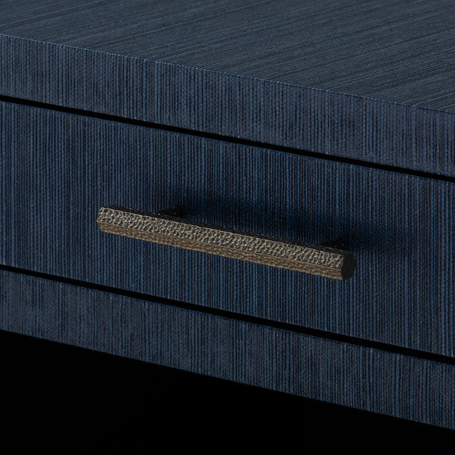 Florence 2-Drawer Side Table Selvage Blue
