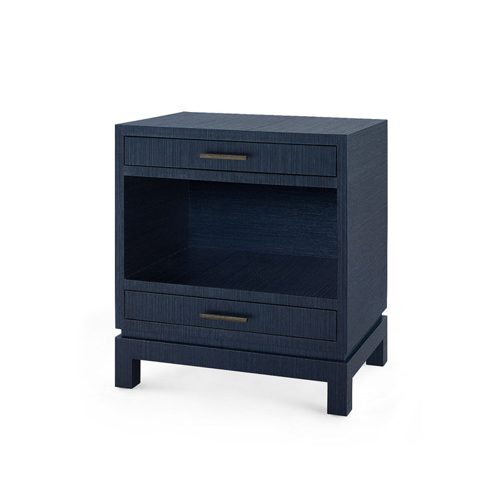 Florence 2-Drawer Side Table Selvage Blue