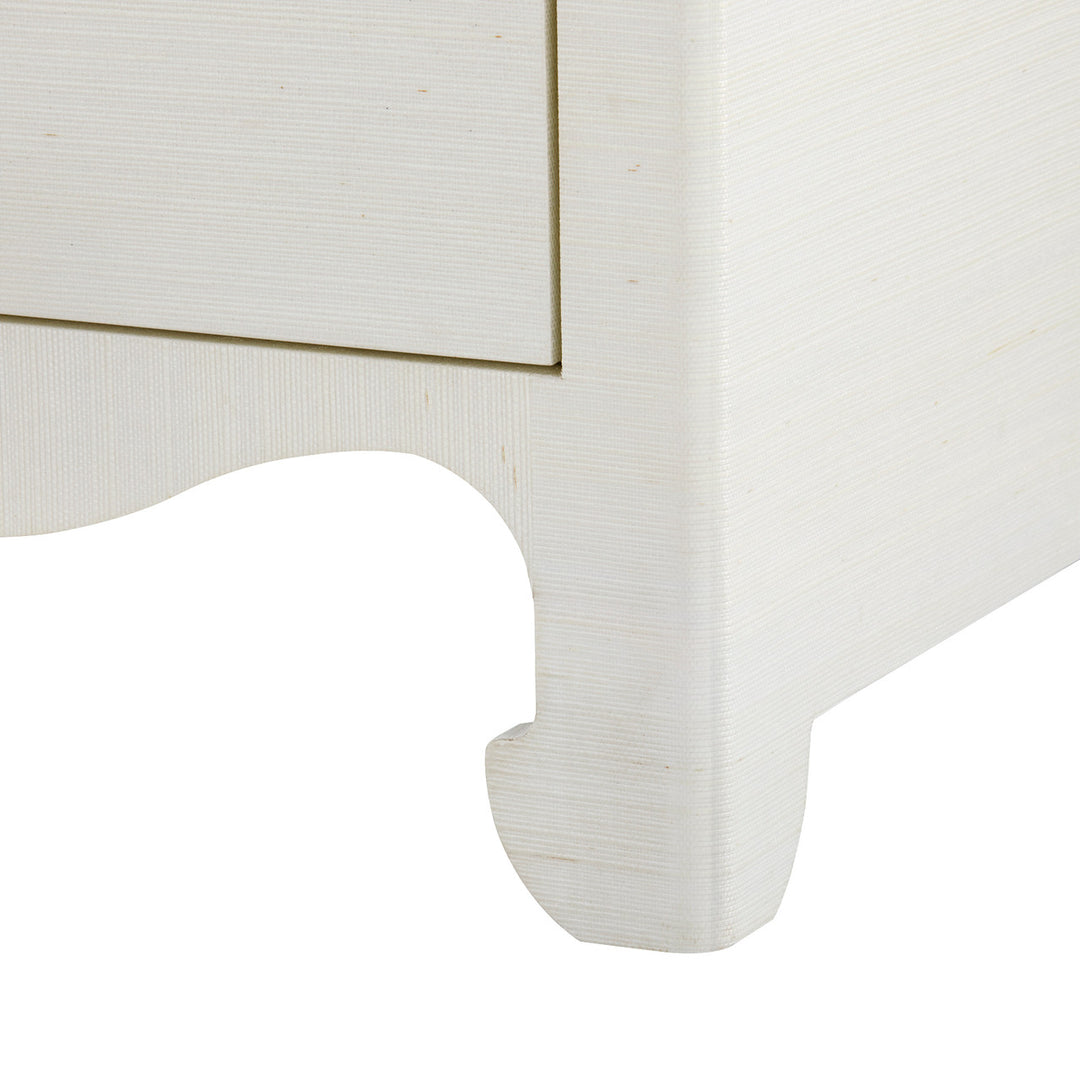 Gianna 3-Drawer Side Table Sand White