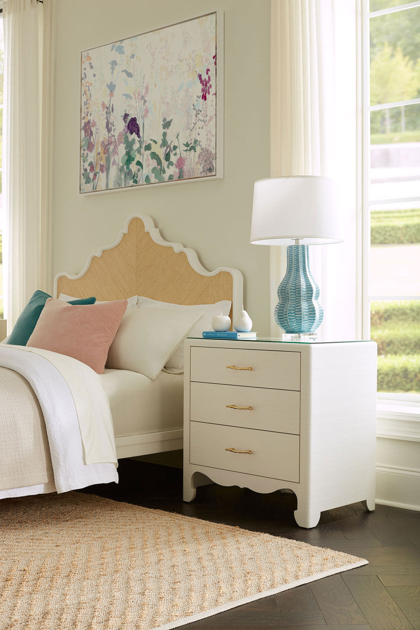 Gianna 3-Drawer Side Table Sand White