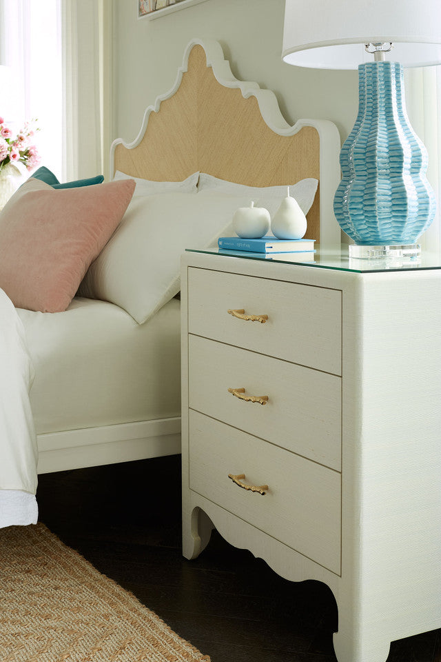 Gianna 3-Drawer Side Table Sand White