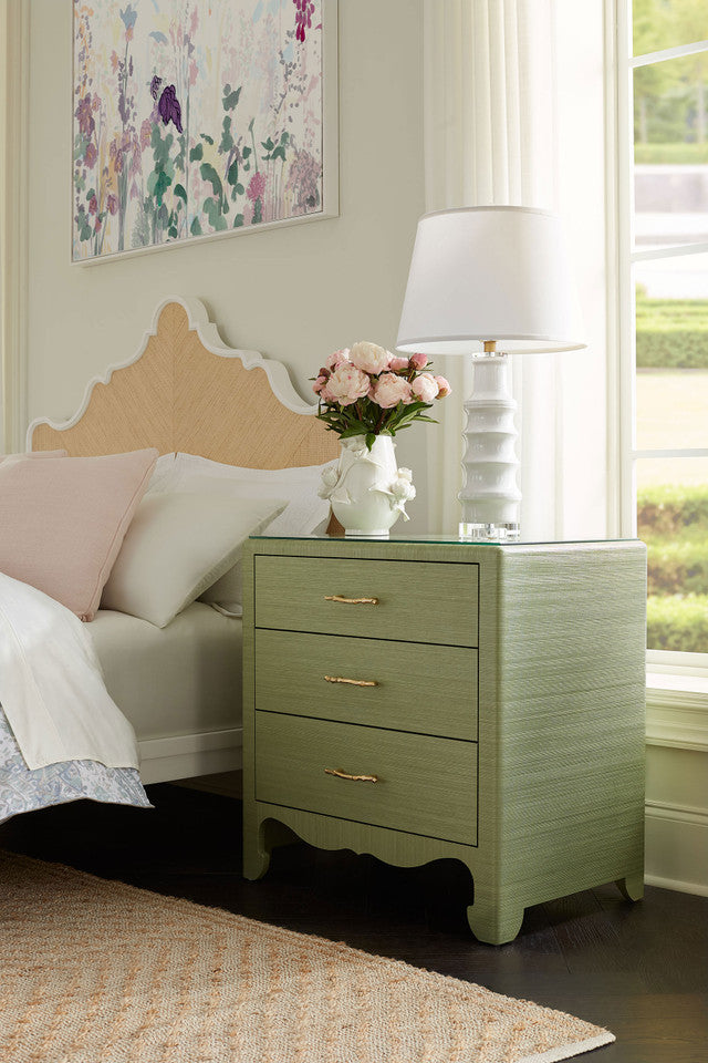 Gianna 3-Drawer Side Table Spring Green