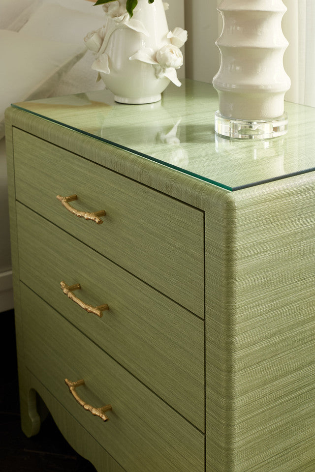 Gianna 3-Drawer Side Table Spring Green
