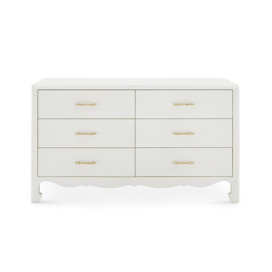 Gianna Extra Large 6-Drawer Sand White