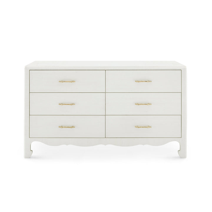 Gianna Extra Large 6-Drawer Sand White