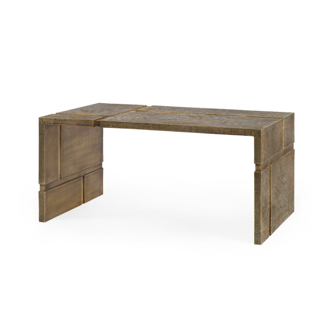 Hollis Coffee Table - Antique Brass