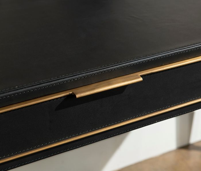 Hunter Desk - Black Leather