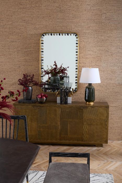 Zoe Large Mirror Antique Brass