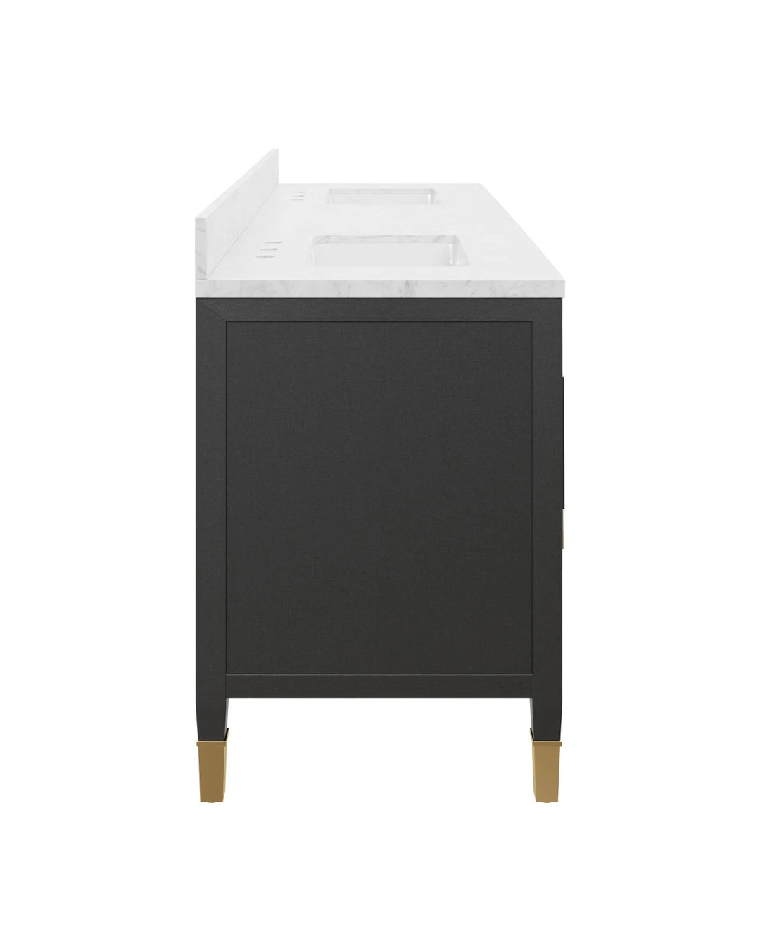 Verona 72" Black Vanity with Rectangular Undermount Sink