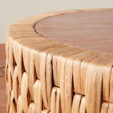 Teak and Seagrass Coffee Table
