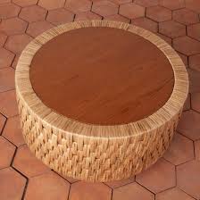 Teak and Seagrass Coffee Table