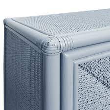 Eleanor Cabinet - Light Blue Rattan
