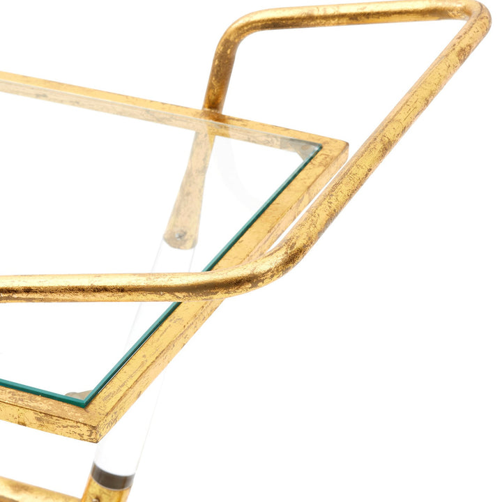 Jepson Bar Cart - Gold Leaf
