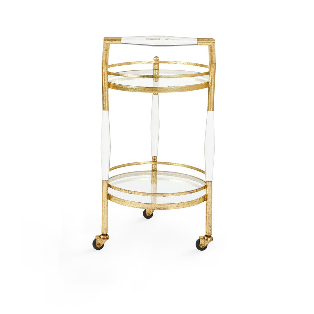 Jane Bar Cart - Gold Leaf