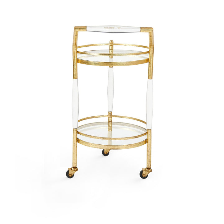 Jane Bar Cart - Gold Leaf