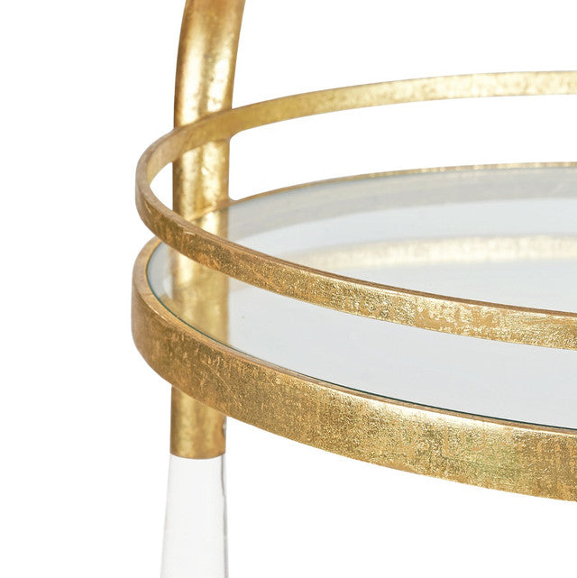 Jane Bar Cart - Gold Leaf