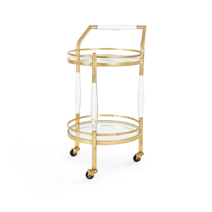 Jane Bar Cart - Gold Leaf