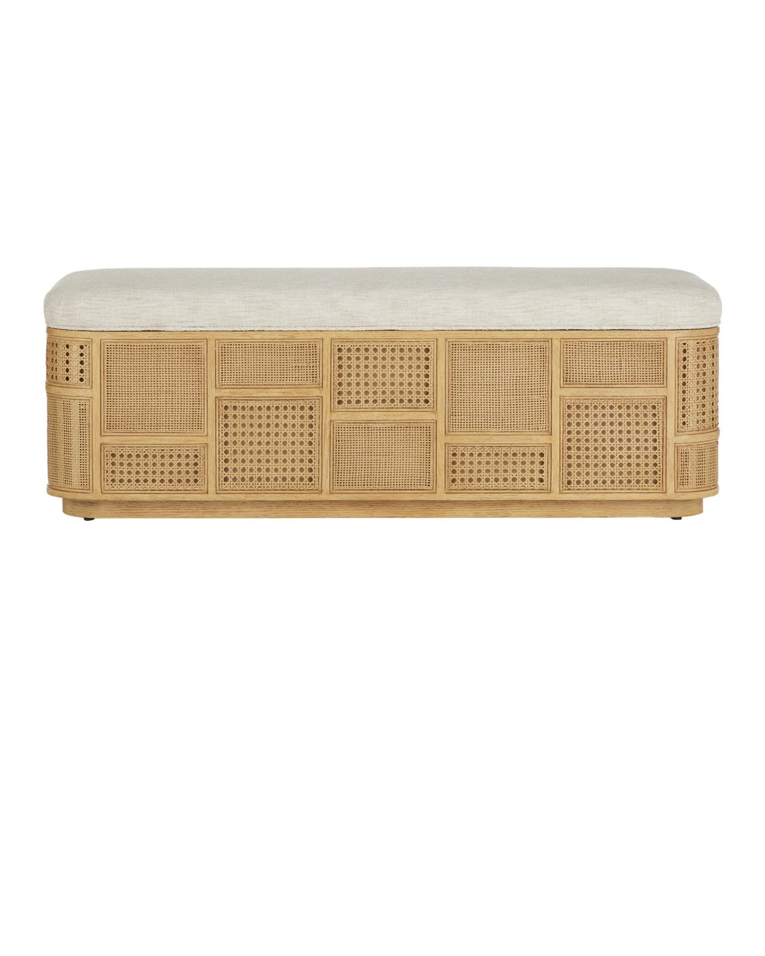 Anisa Sea Sand Storage Bench - Dunmeyer Parchment