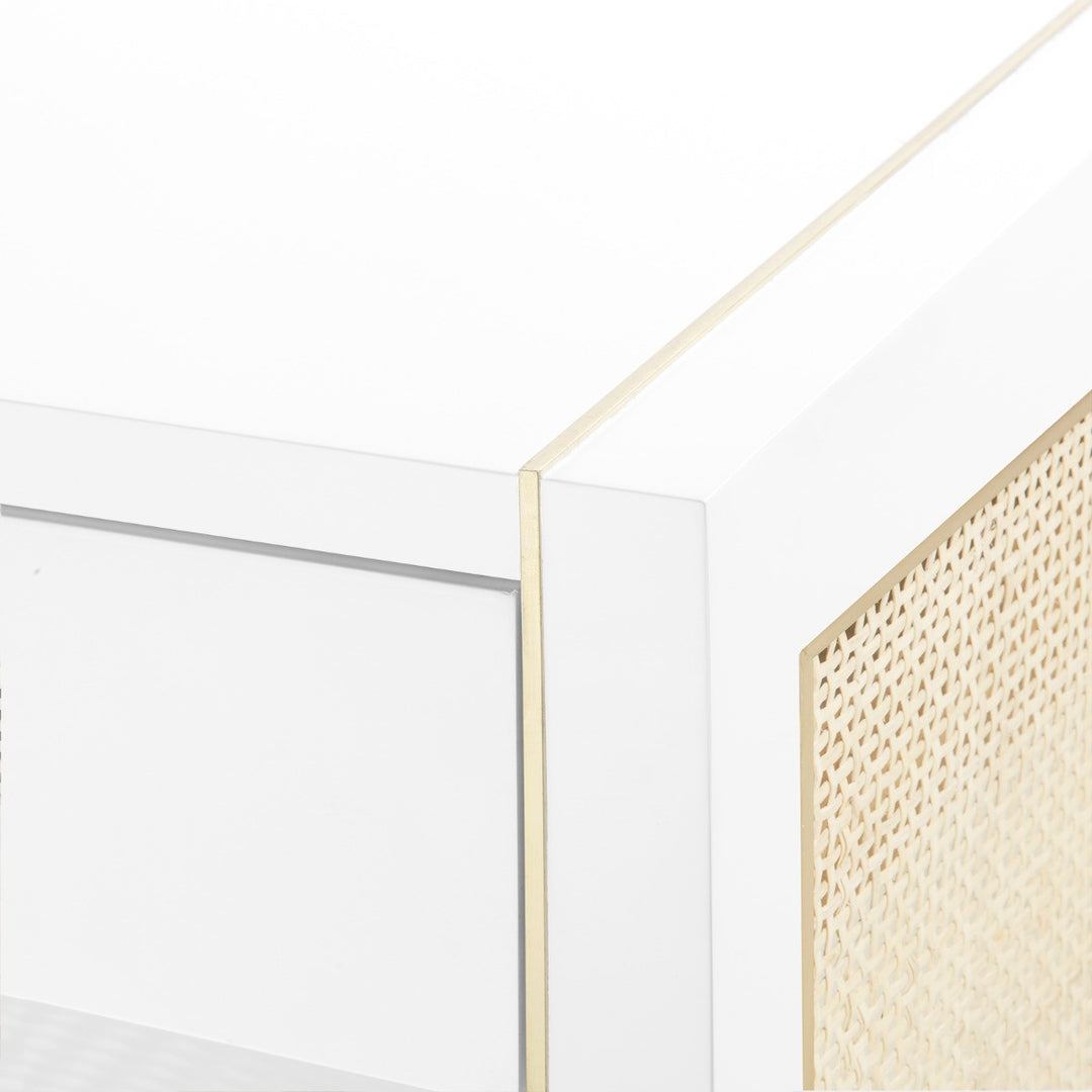 Karen 1-Drawer Side Table Vanilla