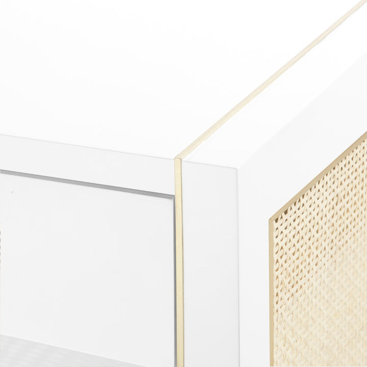 Karen 1-Drawer Side Table Vanilla