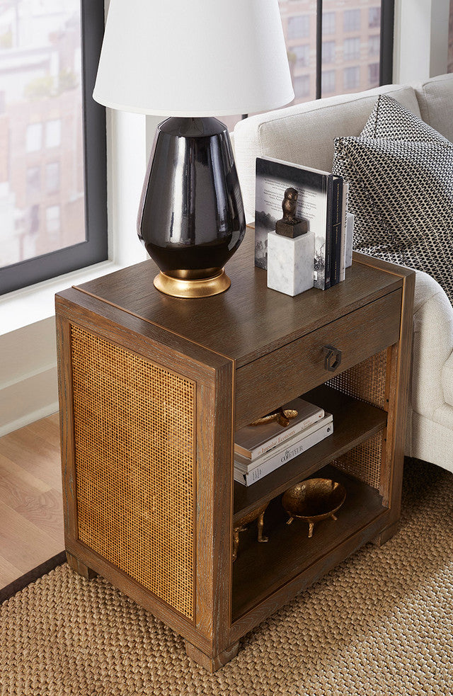 Karen 1-Drawer Side Table Driftwood