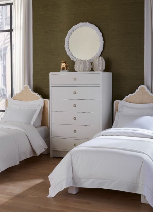 Bryant Tall 6-Drawer Dresser - Chiffon White