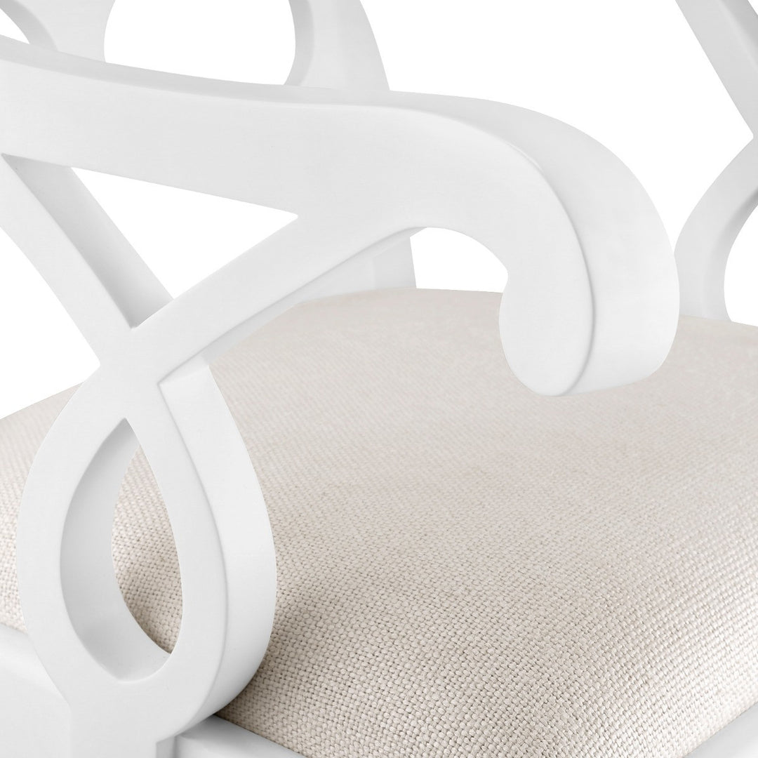Loop Arm Chair Eggshell White