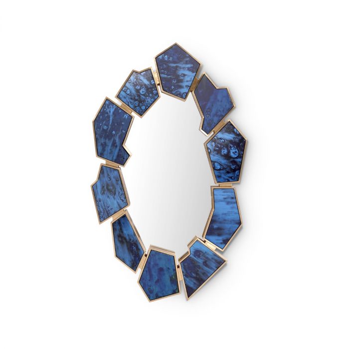 Lucas Mirror Antique Midnight Blue