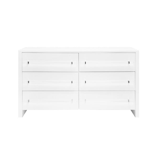 Luke Chest - White Lacquer/Nickel Hardware