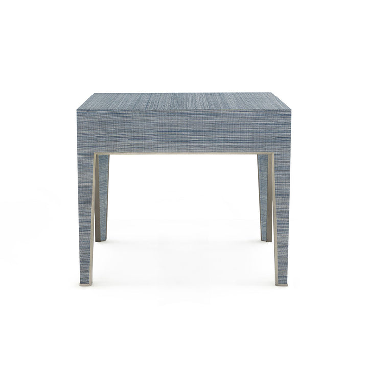 Madeline 1-Drawer Side Table Blue Shimmer