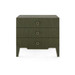 Madeline 3-Drawer Side Table  Deep Olive