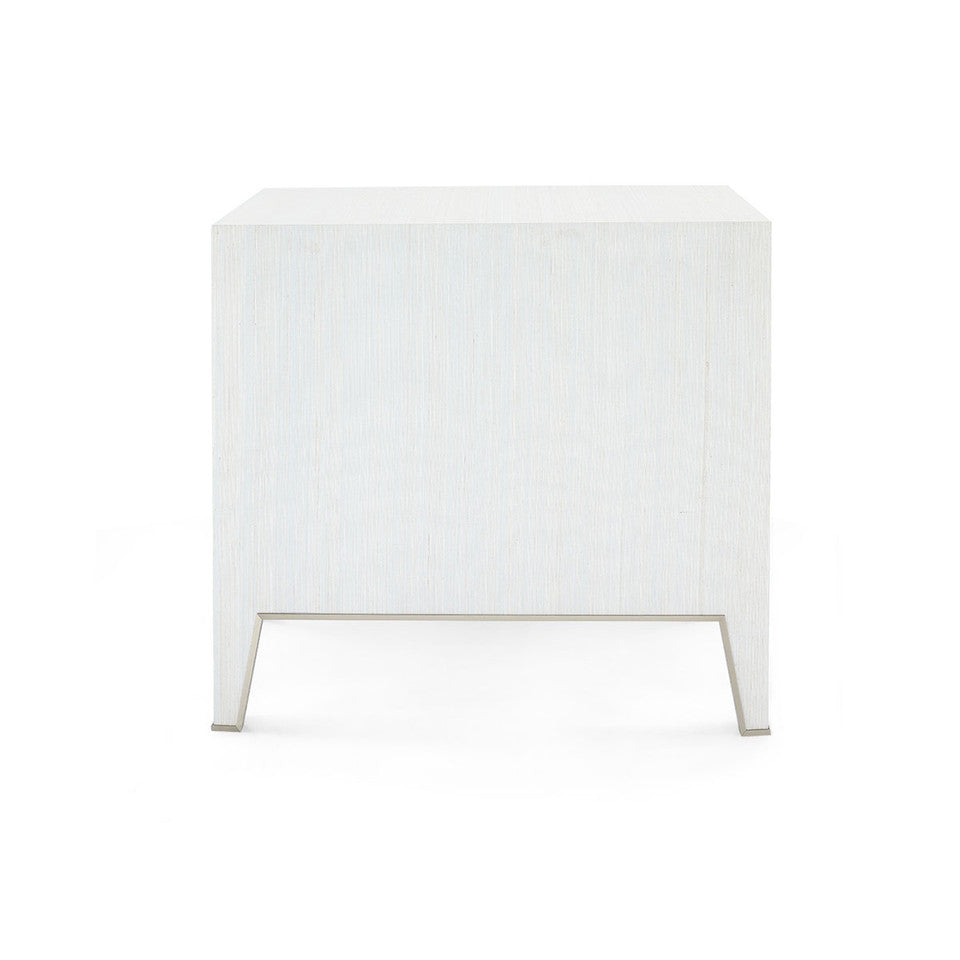 Madeline 3-Drawer Side Table  Platinum Shimmer