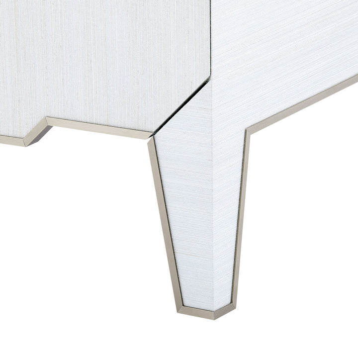 Madeline 3-Drawer Side Table  Platinum Shimmer